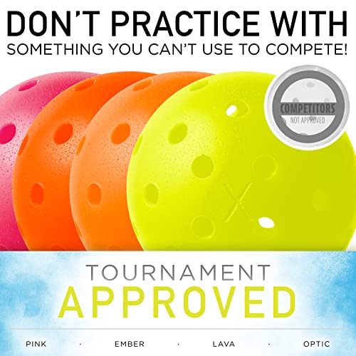 Franklin Sports Outdoor - X-40 Pickleball Balls - USA (USAPA) Approved - 12 Pack Outside - Optic Yellow - US Open Ball