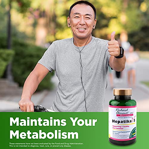 RICHARD CLEMENT MD NUTRITION Hepatika V5-G with L-Glutathione Dietary Supplement for Liver Cleanse Detox & Repair Liver Support Supplement - Milk Thistle Extracts for Digestive Health. 90 Capsule