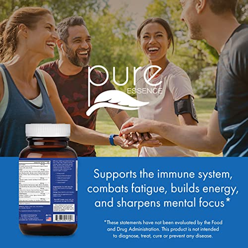 PURE ESSENCE LABS One N Only Multivitamin for Men, Natural One a Day Herbal Supplement with Vitamin D3, B12, and Biotin with Whole Foods, 90 Tablets