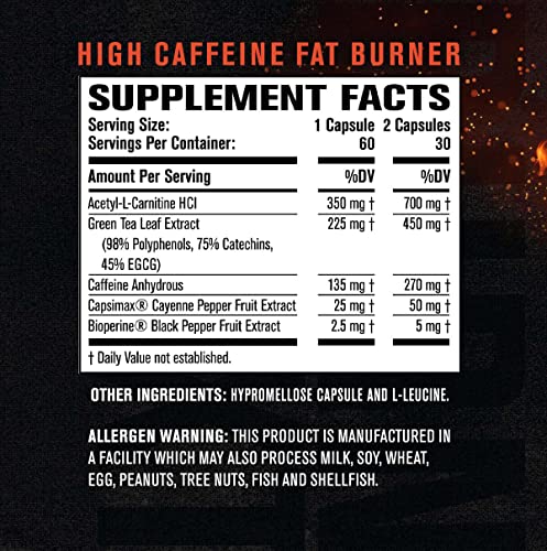 Burn-XT Clinically Studied Fat Burner & Weight Loss Supplement - Appetite Suppressant & Energy Booster - Fat Burning Acetyl L-Carnitine, Green Tea Extract, & More - 60 Natural Diet Pills