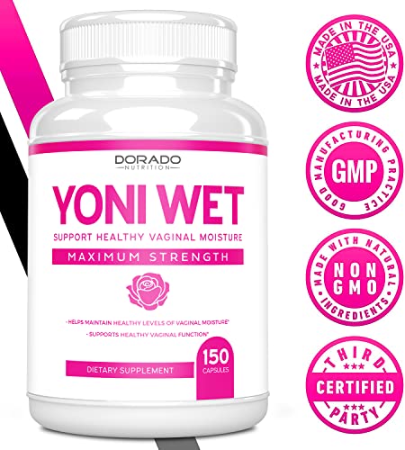 Yoni Wet Vaginal Health Support Supplement (150 Capsules) Support Feminine Moisture & Vaginal Health - Sea Buckthorn, Vitamin A, Vitamin E, Fenugreek, Chaste Berry - Made in USA - Vegan & Non GMO