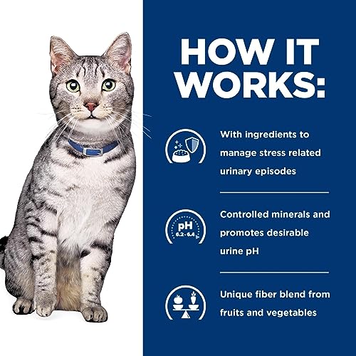 Hill's Prescription Diet c/d Multicare Stress + Metabolic, Urinary Stress + Weight Care Chicken Flavor Dry Cat Food, Veterinary Diet, 6.35 lb. Bag