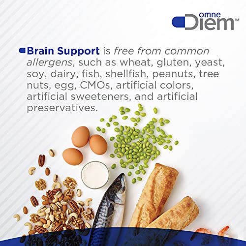 Omne Diem Brain Support with Cerenx and MecobalActive, 60 Capsules – Dietary Supplement for Brain Health, Mood & Mental Function