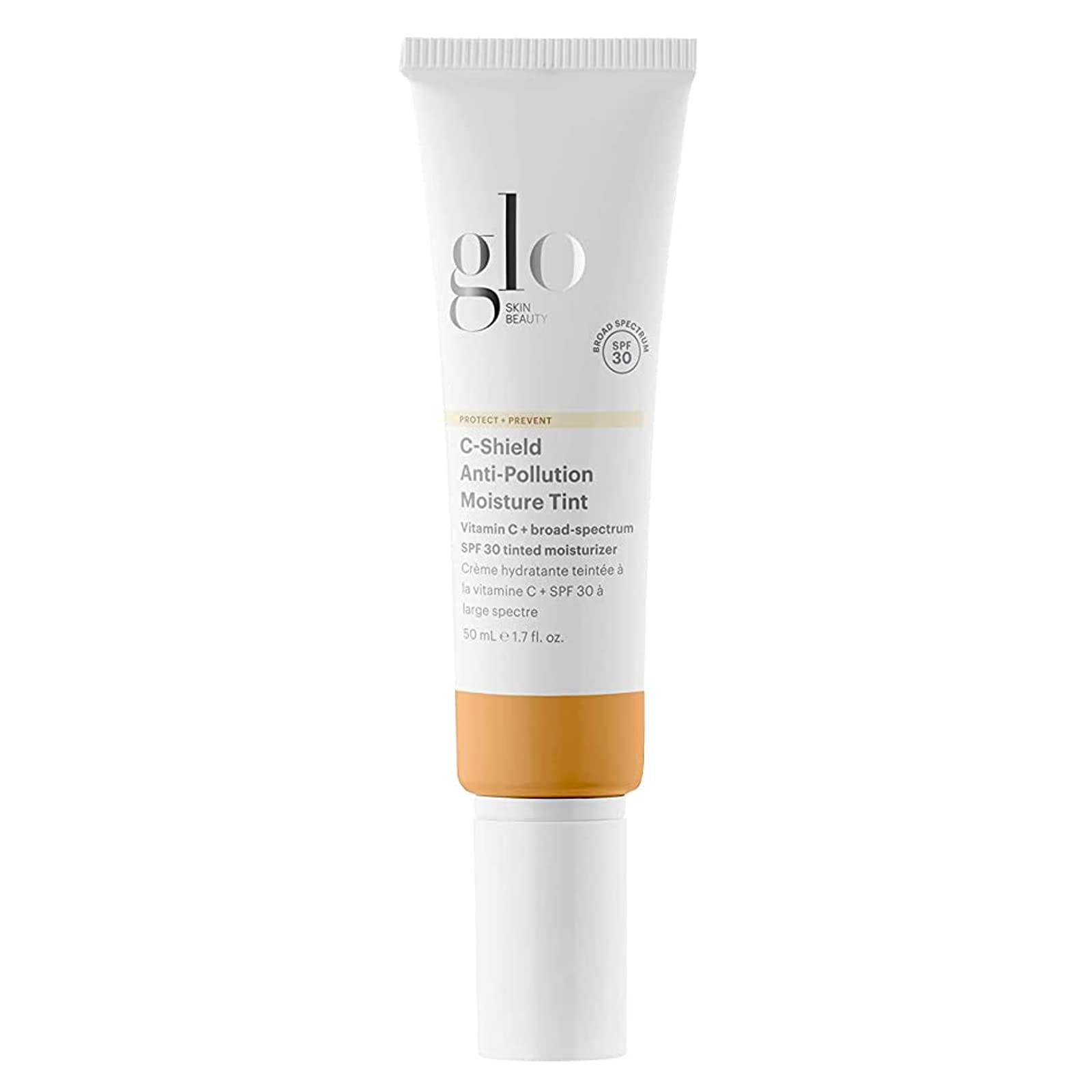 Glo Skin Beauty C-Shield Anti-Pollution Moisture Tint - Tinted Moisturizer for Face With SPF 30 Broad Spectrum Protection & Vitamin C, 1.7 Oz (6W-Medium)