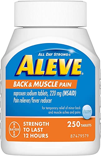 Aleve Back & Muscle Pain Relief Naproxen Sodium Tablets ‐ 250 Count, 250 Count