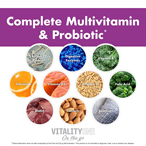 NutraOne VitalityOne On The Go Complete Multivitamin, Probiotic and Enzyme Blend Orange Cream – 30 Servings