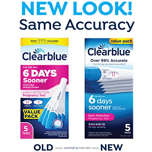 Clearblue Early Detection Pregnancy Test, 5 Count