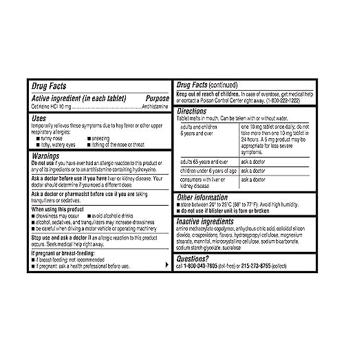 Zyrtec Children's 24 HR Dissolving Allergy Tablets, Cetirizine, Citrus Flavor, 24 ct