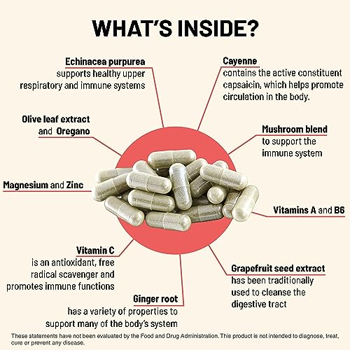 Mountain Peak Nutritionals Immuni-T - Helps Support Respiratory and Immune System - Zinc, Vitamin A, Vitamin C and Vitamin B6 - Hypoallergenic Dietary Supplement (60 Vegetarian Capsules)