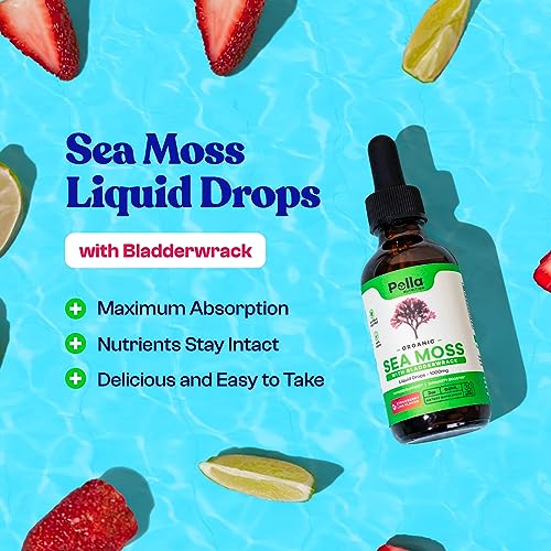 Sea Moss - Organic Liquid Drops - 1000mg - 4X Stronger Than Pills & Capsules - Ultra Concentrated Irish Moss 2oz Natural & Advanced Superfood, Immunity Booster - Joint, Digestion, and Thyroid Support