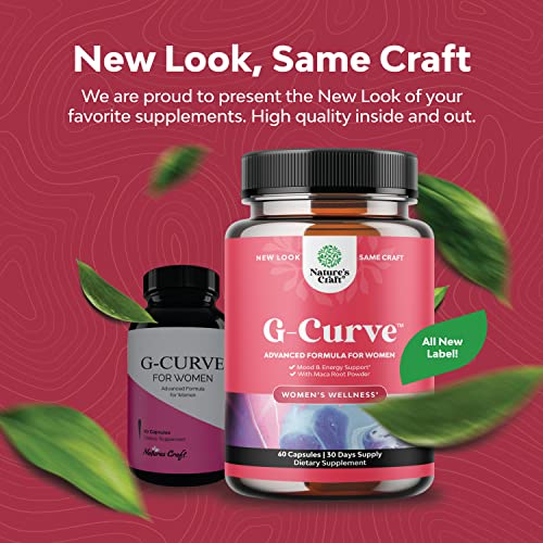 G-Curve Butt and Breast Enhancement Pills - Herbal Enhancer May Support Body Sculpting Curves with Saw Palmetto Extract Horny Goat Weed for Women *Results Vary 60 Count