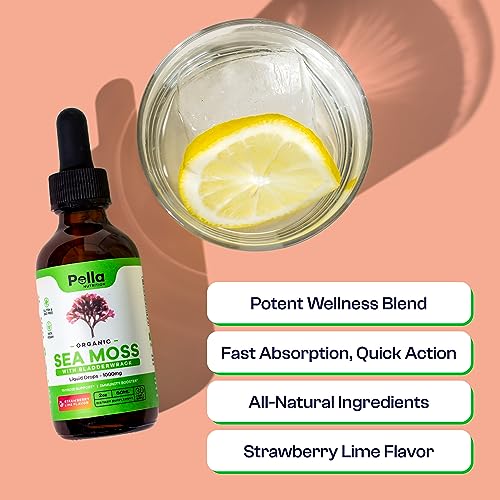 Sea Moss - Organic Liquid Drops - 1000mg - 4X Stronger Than Pills & Capsules - Ultra Concentrated Irish Moss 2oz Natural & Advanced Superfood, Immunity Booster - Joint, Digestion, and Thyroid Support