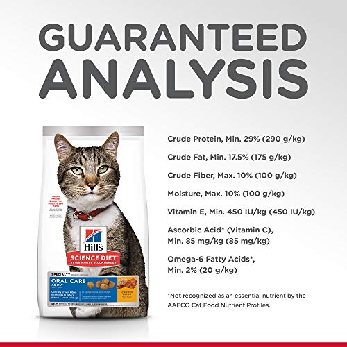 Hill's Science Diet Dry Cat Food, Adult, Oral Care, Chicken Recipe, 7 lb. Bag