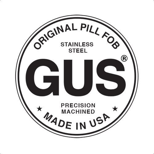 GUS Micro Pill Fob, Made in USA, Stainless Steel Keychain Pill Holder, Holds Two Emergency Aspirin, Ultra Compact Design