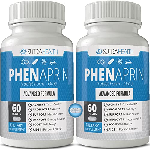 PhenAprin Diet Pills (Pack of 2) – 2x Potent Thermogenic Fat Burner and Metabolism Support - Appetite Suppressant Mood & Brain Function and Weight Loss Management Boost for Men and Women.