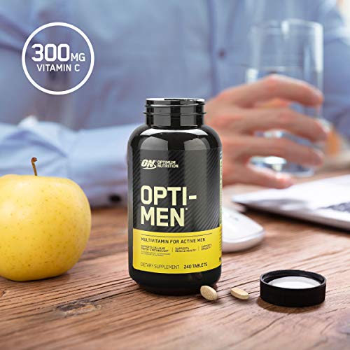 Optimum Nutrition Opti-Men, Vitamin C, Zinc and Vitamin D, E, B12 for Immune Support Mens Daily Multivitamin Supplement, 240 Count (Packaging May Vary)