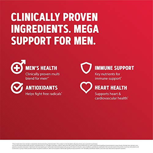 GNC Mega Men Multivitamin for Men, 180 Count, Antioxidants, Heart Health, and Immune Support (Packaging May Vary)