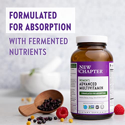 New Chapter Women's Multivitamin, Every Woman, Fermented with Probiotics + Iron + Vitamin D3 + B Vitamins + Organic Non-GMO Ingredients - 72 ct (727783003034)