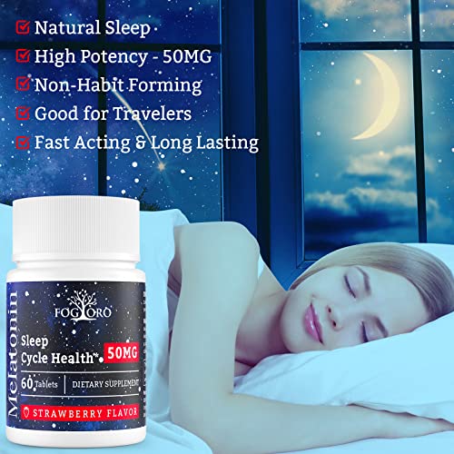 Powerful Melatonin -Fall Asleep Faster, Stay Asleep Longer,Easy to Take