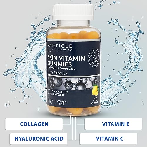 Particle Collagen Skin Vitamin Gummies with Biotin, Vitamin C & E, to Improve The Skin's Elasticity and Remove Wrinkles, 60 Gummies, 1 Month Supply