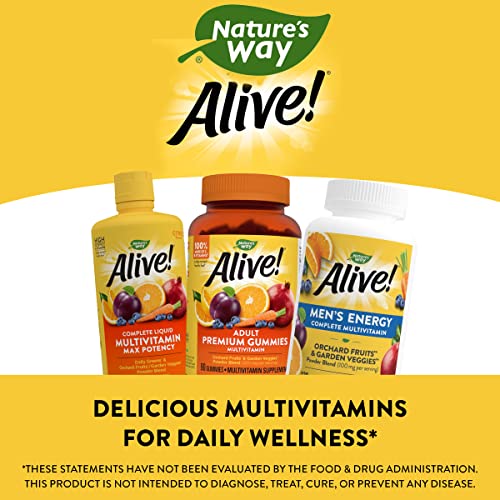 Nature's Way Alive! Complete Daily Energy Multivitamin for Men, with High Potency B-Vitamins, Supports Cellular Energy*, 130 Tablets