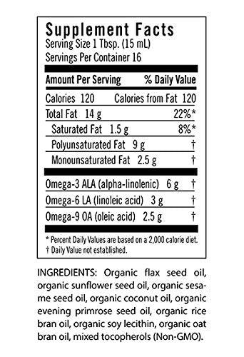 Udo's Oil Triple Omega 3-6-9 Blend 8.5oz - Non-GMO & Gluten Free - Organic Fatty Acid Supplement - Vegetarian/Vegan