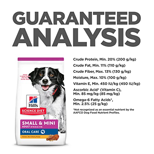 Hill's Science Diet Adult Oral Care Small & Mini Chicken Recipe Dry Dog Food, 12.5 lb. Bag