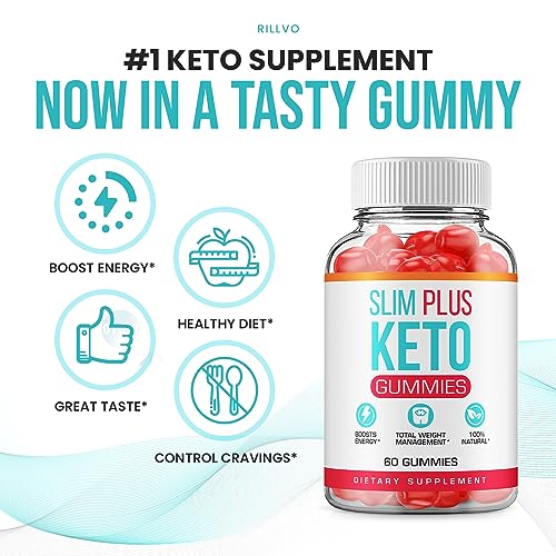 (5 Pack) Slim Plus Keto ACV Gummies - Official - Keto Slim Plus ACV Advanced Weight Loss Formula Shark Plus Tank Apple Cider Vinegar Dietary Supplement B12 Beet Root Juice Men Women (300 Gummies)