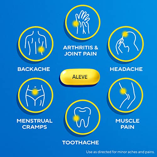 Aleve Arthritis Gelcap, Fast Acting All Day Pain Relief for Headaches, Muscle Aches, and Fever Reduction, Naproxen Sodium, 220 mg, Yellow, 160 Count