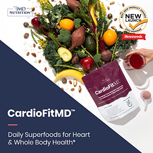 1MD Nutrition CardioFitMD - Vegan Beets Superfood Keto-Friendly Heart Health Powder - High Fiber Nutritional Supplement Drink - 30 Servings (2-Pack)