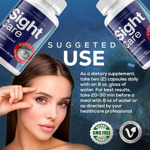 (2 Pack) Sight Care - SightCare Pills, Sight Care 20/20 Vision Reviews, Sight Care Vision Capsules Advanced, Sightcare Capsules for Eyes, Sight Cares, Sightcare Eye Reviews 120 Capsules for 60 Days