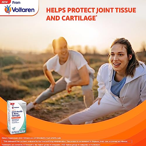 VOLTAREN Joint Health and Bone Strength Dietary Supplement from, with UC-II (R) Collagen, Calcium, and Vitamin D for Healthy Aging of Joint Tissue and Cartilage – 30 Count Bottle