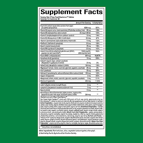 Natural Factors, Men's Multivitamin & Mineral, 1 Serving Contains Nutrition Equivalent to ½ lb of Veggies, 120 Count (Pack of 1)