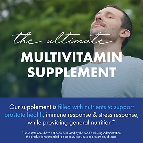 PURE ESSENCE LABS One N Only Multivitamin for Men, Natural One a Day Herbal Supplement with Vitamin D3, B12, and Biotin with Whole Foods, 90 Tablets