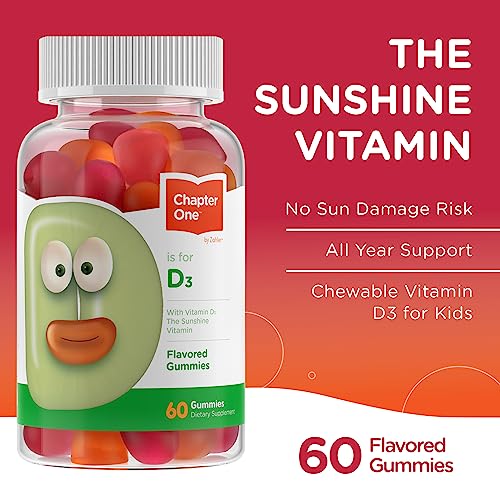 Zahler - Chapter One Vitamin D 3 1000 IU Gummies (60 Flavored Gummies) - Certified Kosher Chewable Vitamin D3 Gummies for Kids & Adults - VIT D3 Supplements - Made in USA Vitamin D Gummies