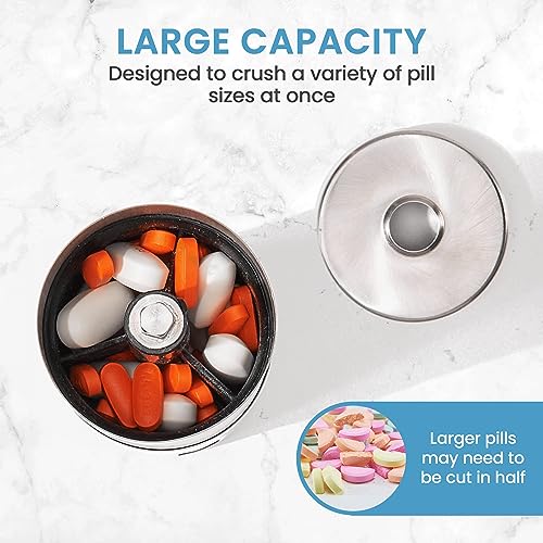 B&C Home Goods Stainless Steel Pill Crusher & Grinder for Kids, Pets