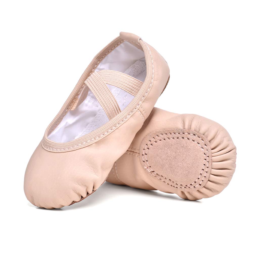 Stelle Ballet Shoes for Girls Toddler Ballet Slippers Soft Leather Boys Dance Shoes for Toddler/Little Kid/Big Kid (Ballet Pink, 11ML)