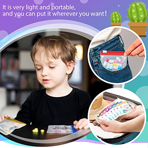 Sherr 120 Pcs Zippered Pill Pouch Bags Pill Pouch Set Reusable Pill Baggies Clear Plastic Pill Bags Self Sealing Travel Medicine Organizer Travel Storage Pouches with Slide Lock for Small Items