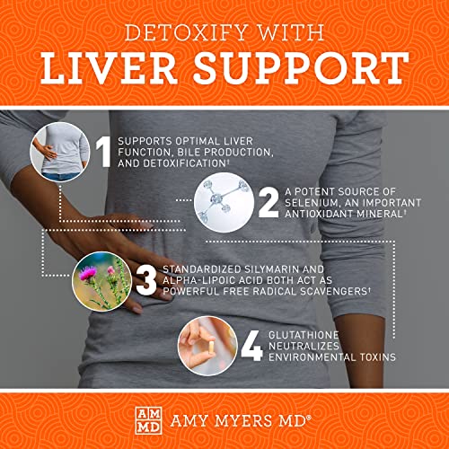 Liver Support by Dr. Amy Myers - Features A Powerful Blend of Ingredients That Help Clean & Optimize Liver Function - Dietary Supplement 60 Capsules