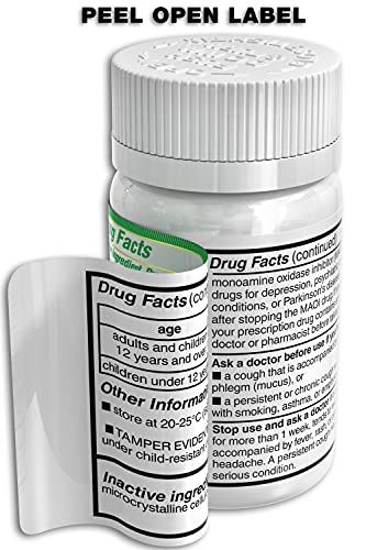 RoboTablets Cough suppressant, 100 doses, 100 Tablets, Dextromethorphan 30 mg, 5 mm Diameter Tablets