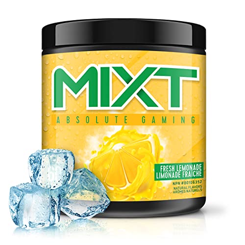 MIXT Energy Supplement, Designed for Energy and Focus, 8 Hour Energy Drink, Awesome Taste, Gaming Energy, Keto Approved (60 Servings, Fresh Lemonade)