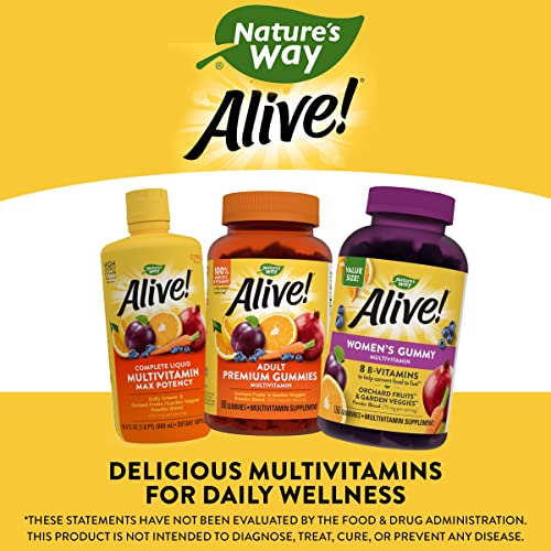 Nature's Way Alive! Women's Daily Gummy Multivitamins, Full B-Vitamin Complex, Supports Heart Health*, Mixed Berry Flavored, 150 Gummies