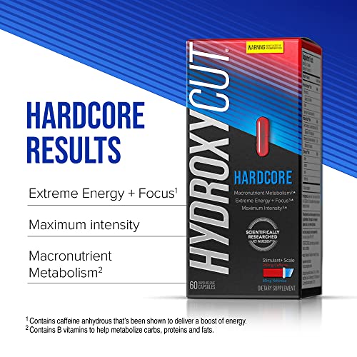 Weight Loss Pills For Women & Men | Hydroxycut Hardcore | Weight Loss Supplement Pills | Energy Pills To Lose Weight | Metabolism Booster For Weight Loss | Weightloss & Energy Supplements | 60 Pills