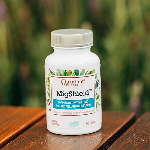 Quantum Health MigShield Magnesium Supplement with Riboflavin & CoQ10 Helps Promote Proper Function of Brain Heart & Muscles Daily Nutritional Essentials for Women & Men - 60 Tablets