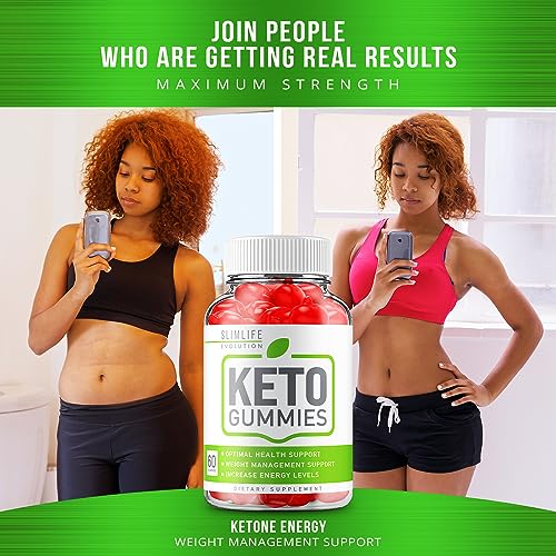 SlimLife Keto ACV Gummies - Official - Keto Slim Life Evolutions Weight Loss ACV Advanced Formula Shark Plus Tank Apple Cider Vinegar Dietary Supplement B12 Beet Root Juice Men Women (60 Gummies)