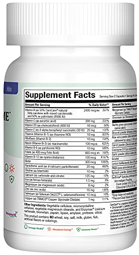 Maxi Health Teen Multivitamin, Natural Vitamins for Teenagers Boys Age 12-17, Enhances Development and Immune Health, Best Kosher Supplement, Unflavored, 60 Count