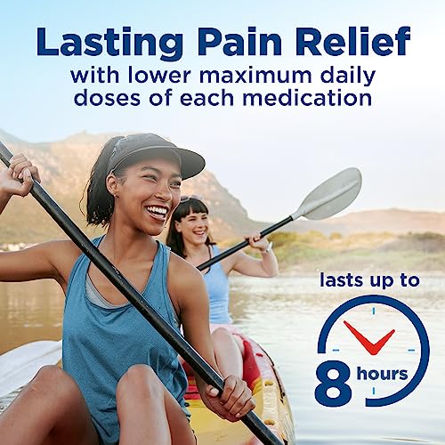 Amazon Basic Care Dual Action Acetaminophen 250 mg and Ibuprofen (NSAID) 125 mg Tablets, Pain Reliever for Headache Relief, Arthritis Pain Relief and More, 216 Count