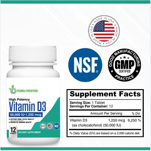 Nature's Bounty Super B Complex with Vitamin C & Folic Acid,150 Tablets - Bundle with PurelyRooted Vitamin D3 50,000 IU 90-Day Supply for Energy, Bone & Muscle Support - Bonus 1 AM/PM Mini Pill Case.