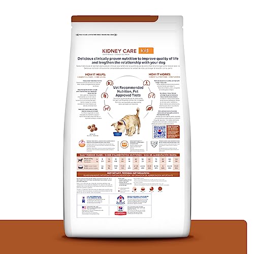 Hill's Prescription Diet k/d Kidney Care with Chicken Dry Dog Food, Veterinary Diet, 8.5 lb. Bag