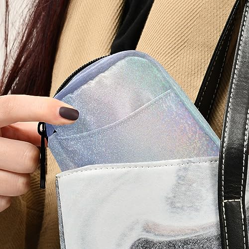 Haskirky Portable Travel Pill Cases Bag,Vitamin and Supplement Holder with Zippered Removable Organizer,4.6 * 3.14 * 1.88In Perfect for Your Sports, Camping, Hotels Iridescent